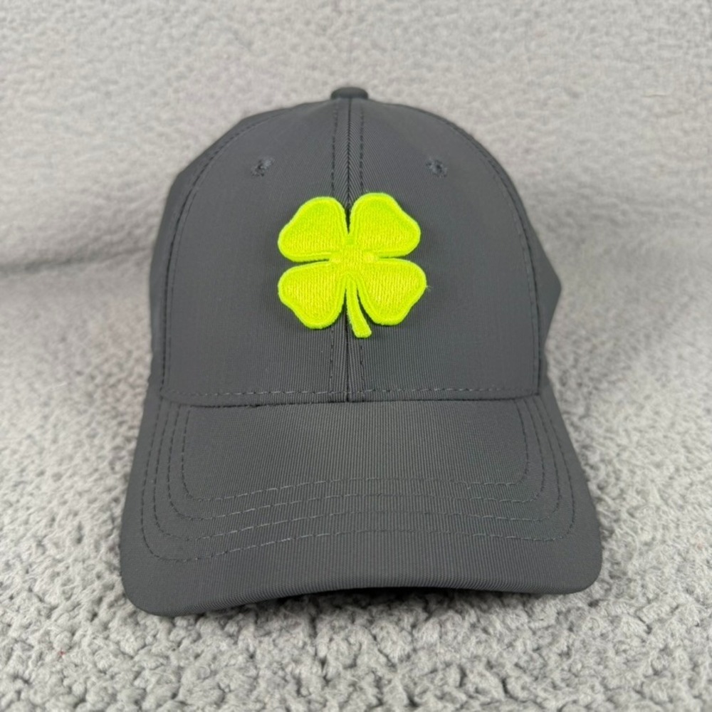 Black Clover Golf Cap Unisex L/XL Gray Embroidered Logo Dad Hat Live Lucky Adult